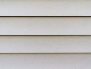 close-up of vinyl siding