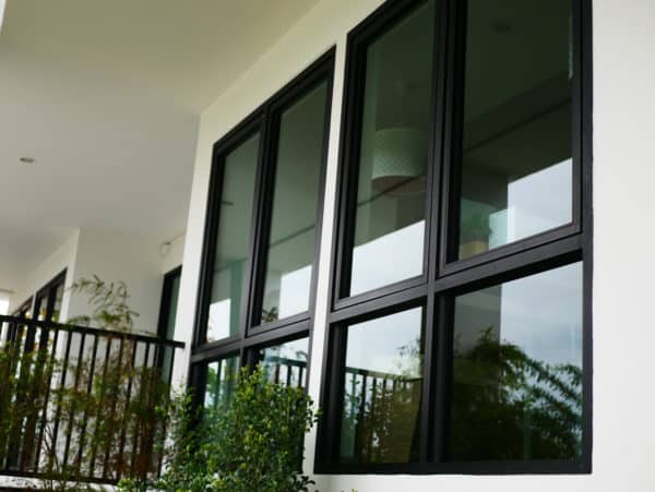 black frame windows