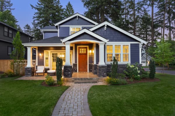 dark blue siding