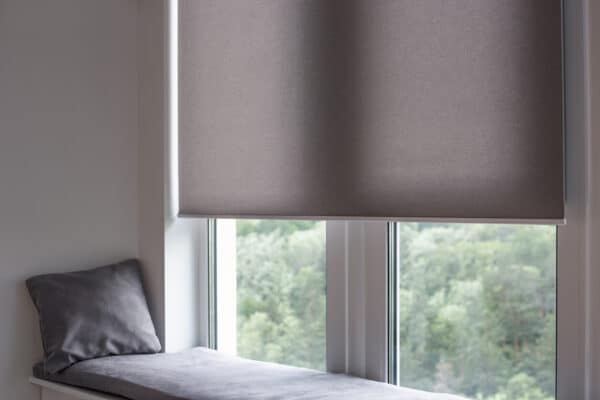 grey roller shades