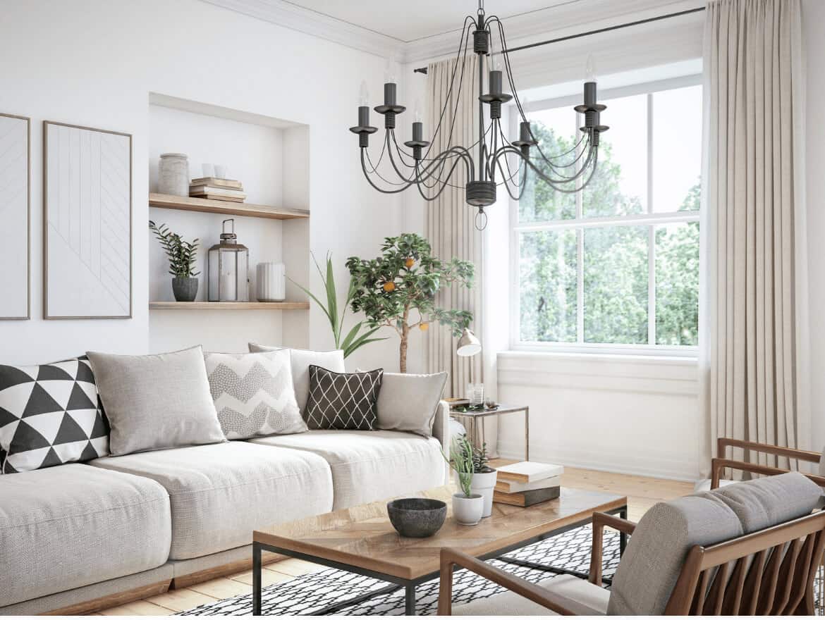  Natural light coming into the living room 