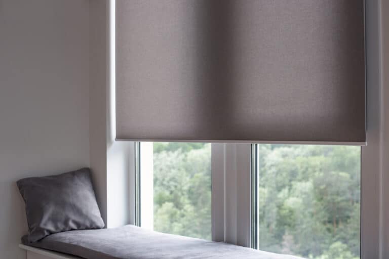 grey roller shades